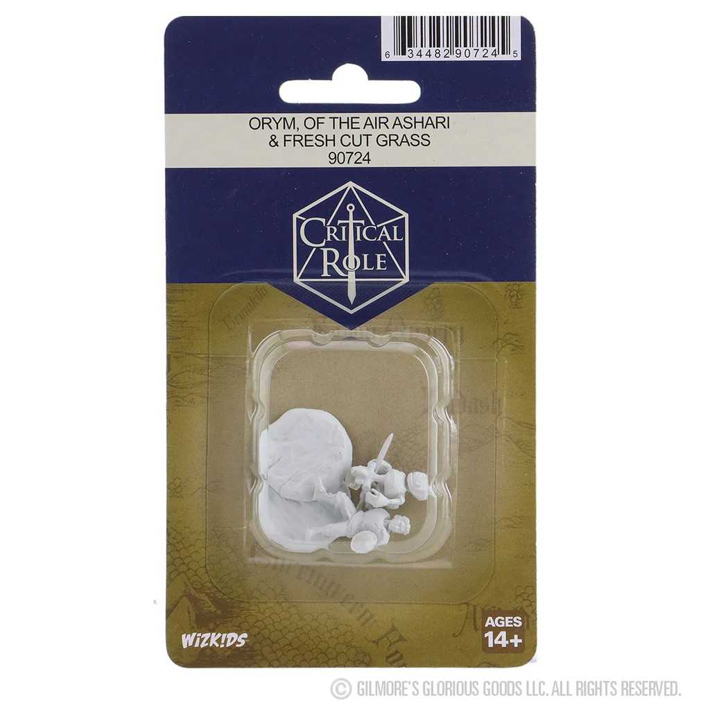 Critical Role Unpainted Miniatures: Orym, of the Air Ashari & Fresh Cut Grass