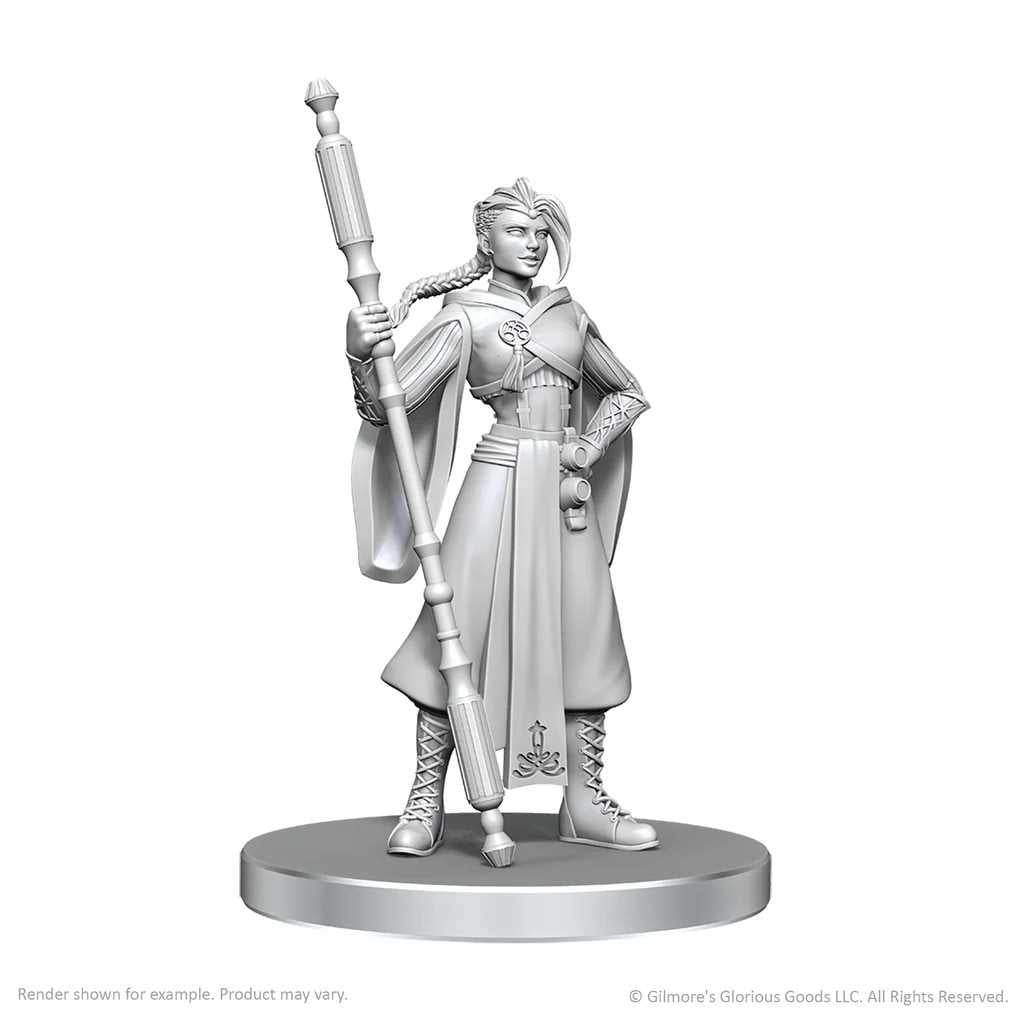 Critical Role Unpainted Miniatures: Beauregard Lionett & Caleb Widogast