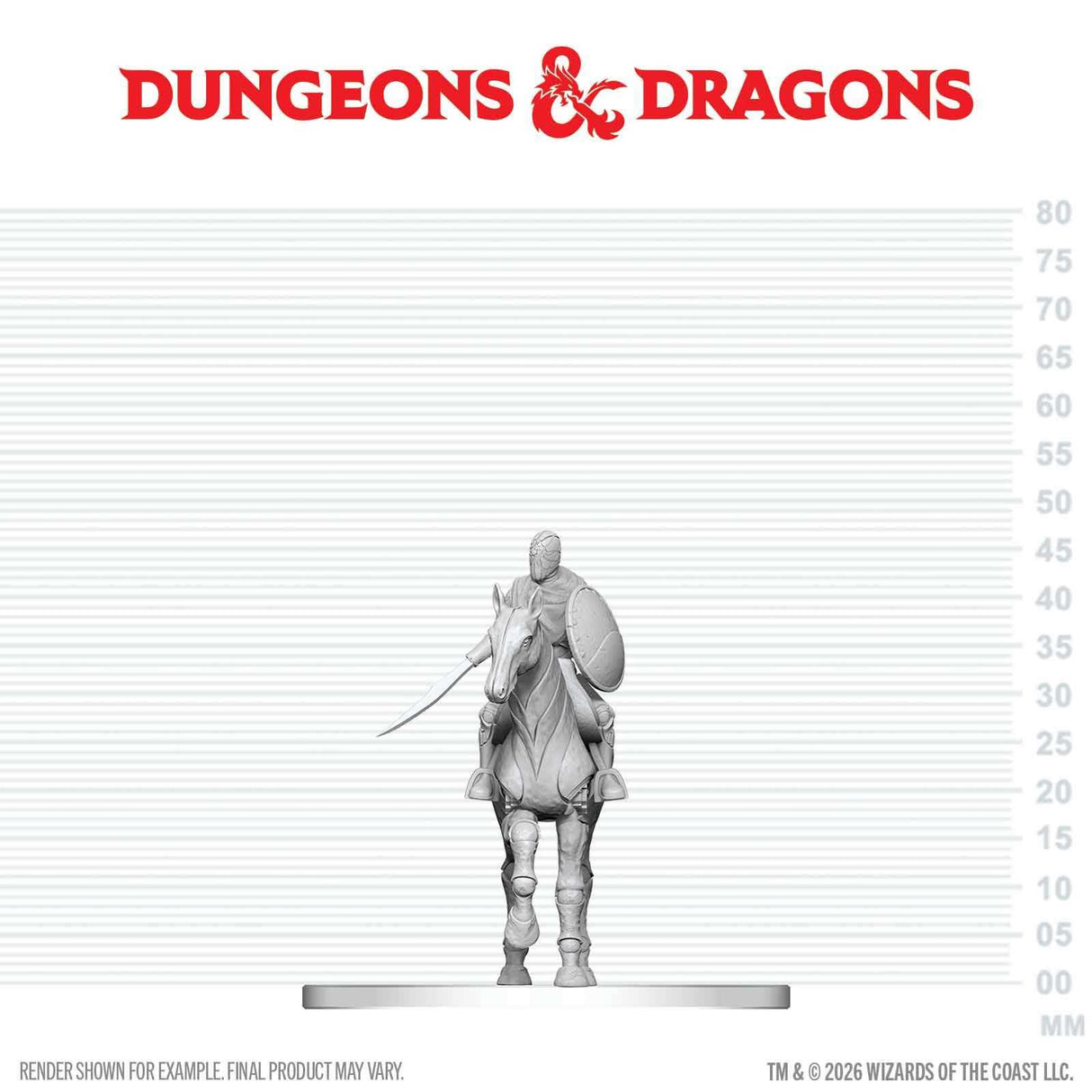D&D Nolzur's Marvelous Miniatures: Nimblewright Steed with Rider (W29)