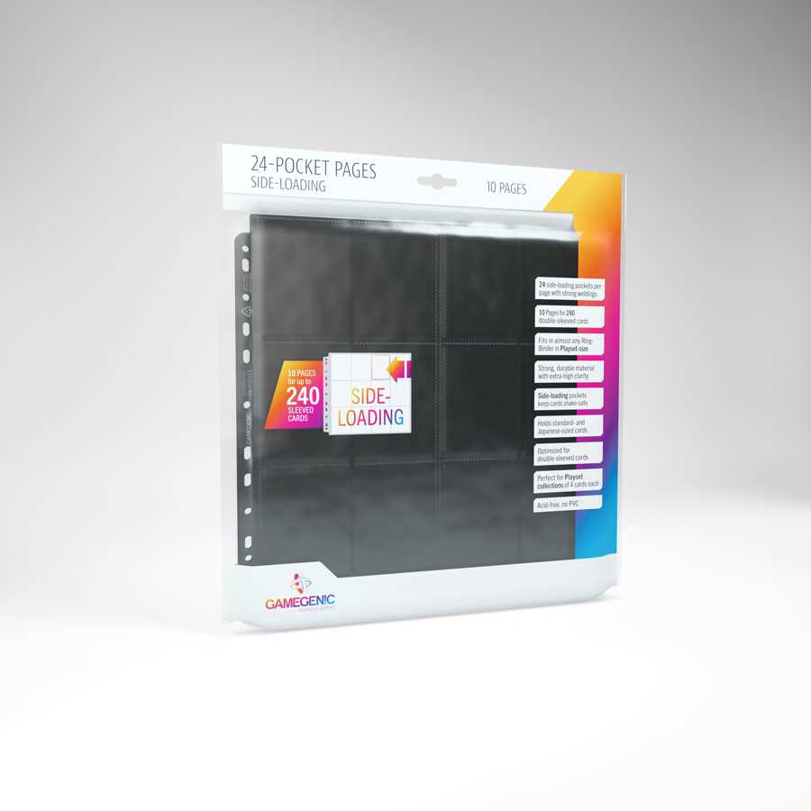 Sideloading 24-Pocket Pages Black - Pack (10)
