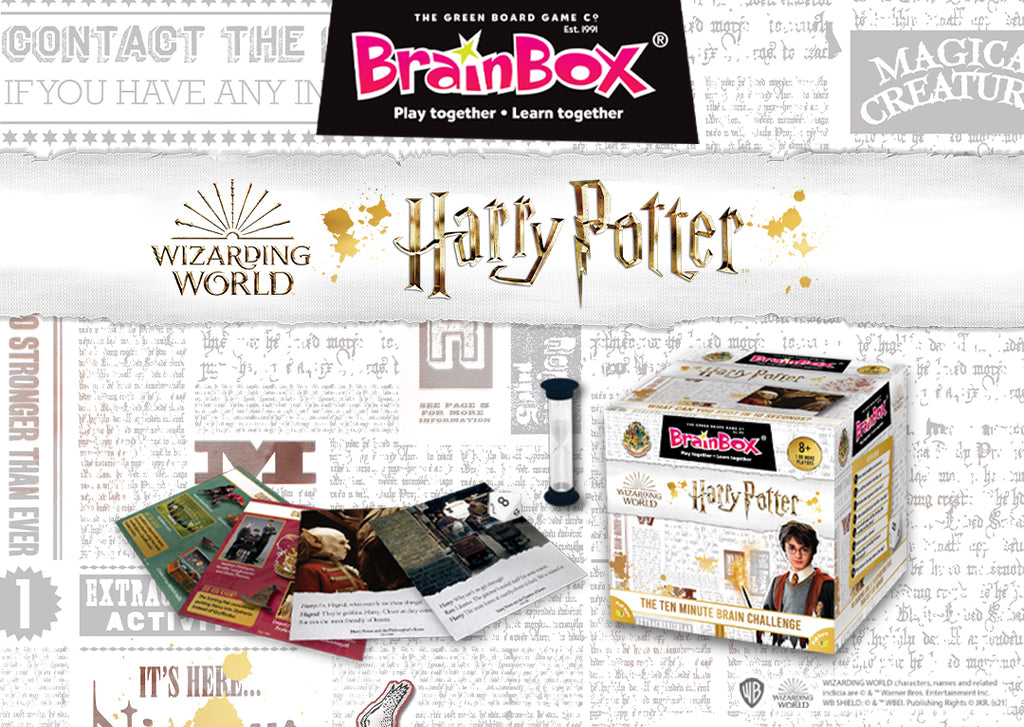 BrainBox Harry Potter launching in 2021 from Green Board Games