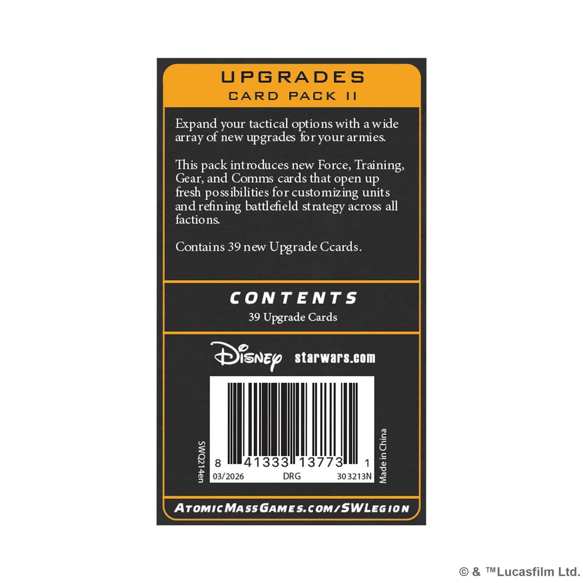 Star Wars: Legion Upgrades Card Pack II