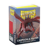 Dragon Shield Matte Dual Standard Sleeves - Crimson & Silver (100 ct.)