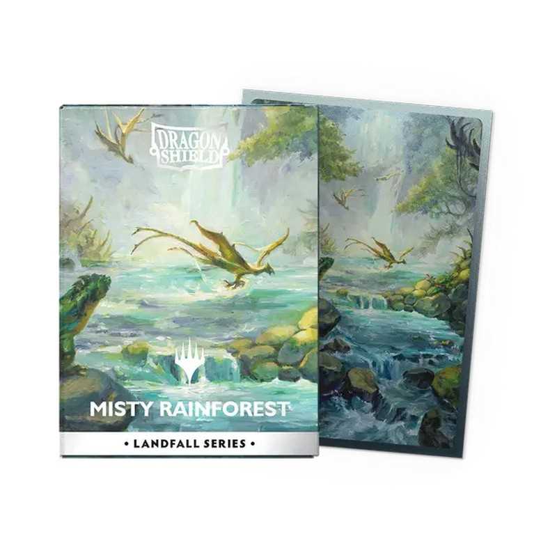 Dragon Shield Magic: The Gathering Matte Dual Art Sleeves: Landfall Series - Misty Rainforest (100ct.)