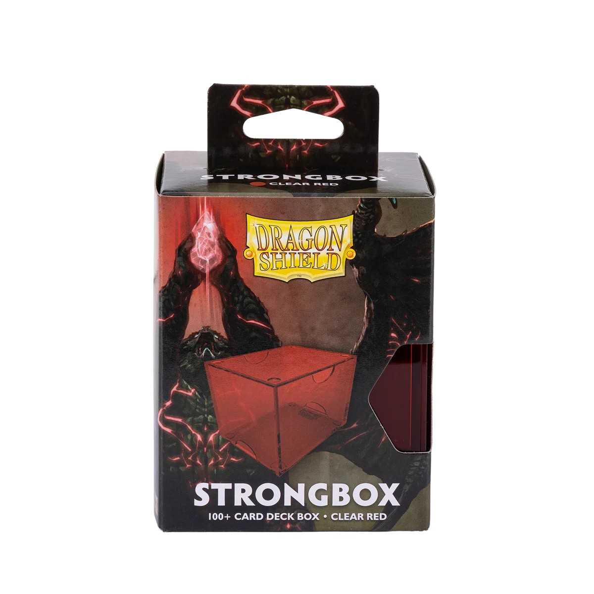 Dragon Shield Strongbox 100+ Card Deck Box - Clear Red