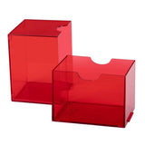 Dragon Shield Strongbox 100+ Card Deck Box - Clear Red