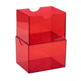 Dragon Shield Strongbox 100+ Card Deck Box - Clear Red