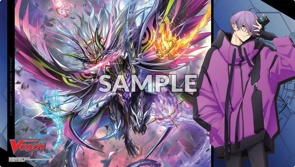 Cardfight!! Vanguard: Divinez Deluxe Finals Rubber Playmat Vol 12. Design B - Michiru & Drajeweled Magnus