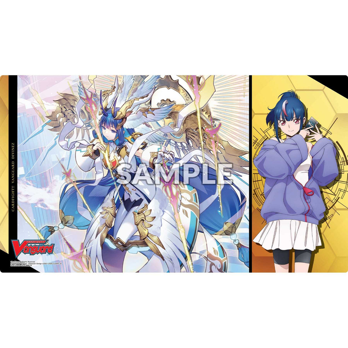 Cardfight!! Vanguard: Divinez Deluxe Finals Rubber Playmat Vol 13. Design B - Erika & Liael=Draconis