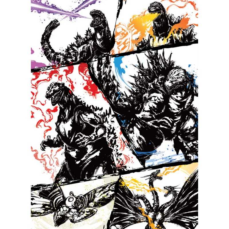 Godzilla Card Game Sleeve & Card Set: Ink-Brushed Monster Rampage (6)