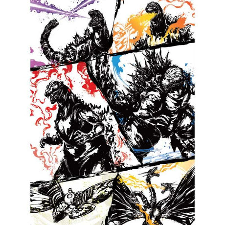 Godzilla Card Game Sleeve & Card Set: Ink-Brushed Monster Rampage (6)