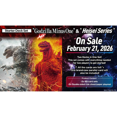 Godzilla Card Game Starter Deck Set: 'Godzilla Minus One' & 'Heisei Series'