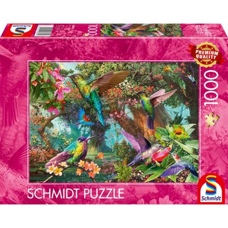 Hummingbirds in a Burst of Colour (1000pc)
