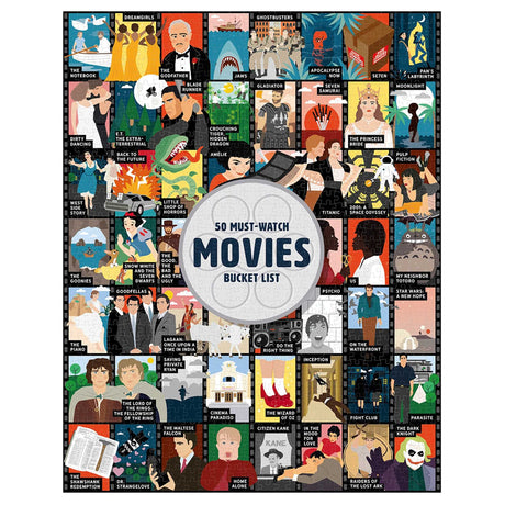 50 Must-Watch Scary Movies Bucket List Jigsaw Puzzles