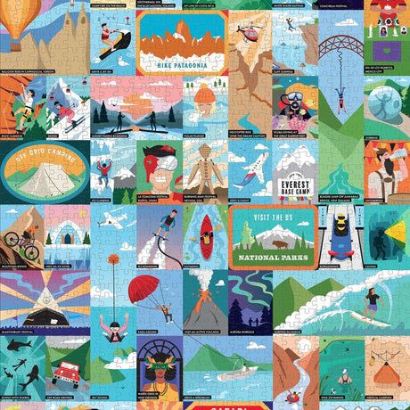 50 Thrilling Experiences for Adventure Seekers Bucket List (1000pc)
