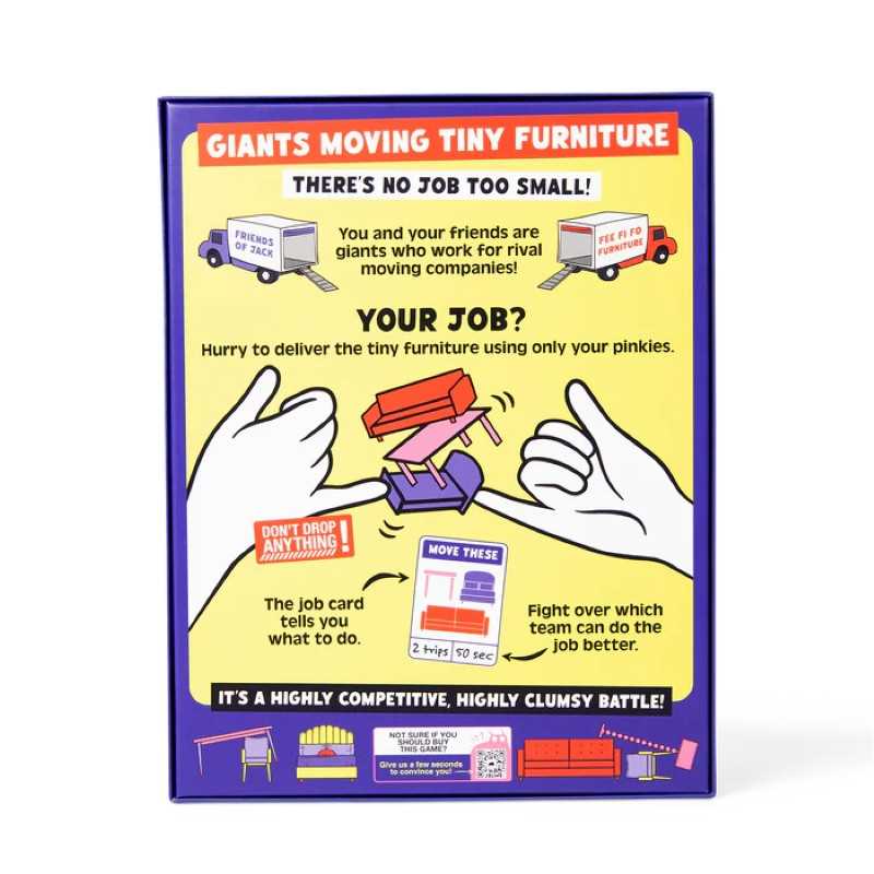 Giants Moving Tiny Furniture