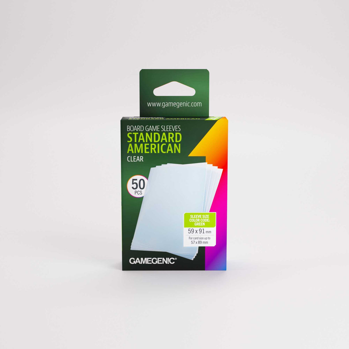 Gamegenic Board Game Sleeves Standard American Clear (50 ct.)
