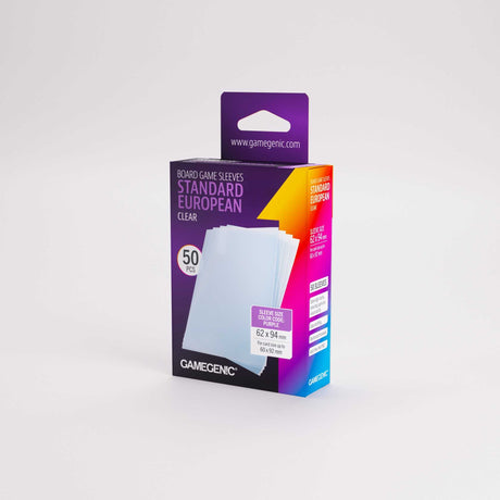 Gamegenic Board Game Sleeves Standard European Clear (50 ct.)
