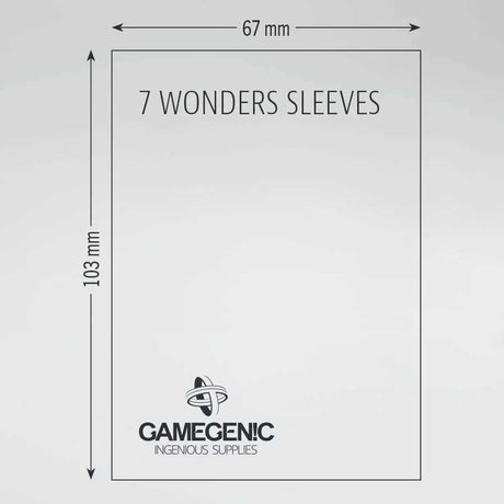 Gamegenic Board Game Sleeves 7 Wonders Clear (100 ct.)