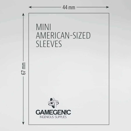 Gamegenic Board Game Sleeves Mini American Clear Matte (100 ct.)