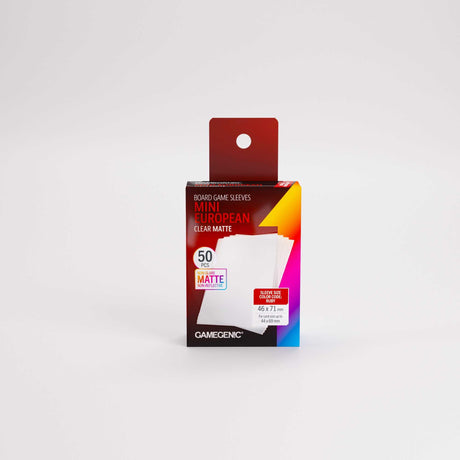 Gamegenic Board Game Sleeves Mini European Clear Matte (50 ct.)