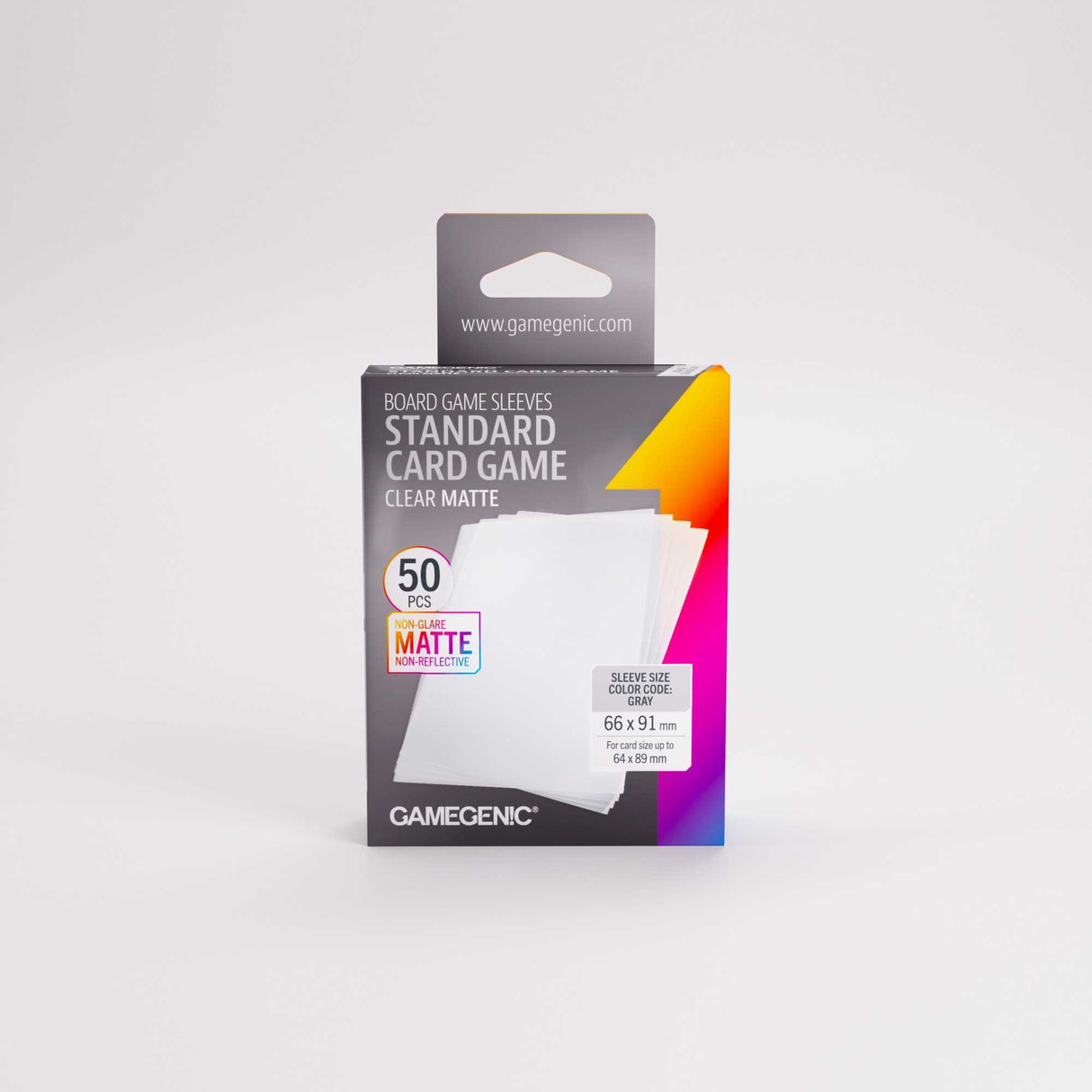 Gamegenic Board Game Sleeves Standard Card Game Clear Matte (50 ct.)