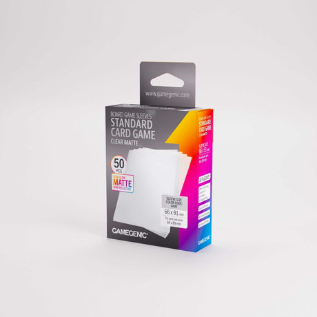 Gamegenic Board Game Sleeves Standard Card Game Clear Matte (50 ct.)