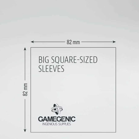 Gamegenic Board Game Sleeves Big Square Clear Matte (100 ct.)