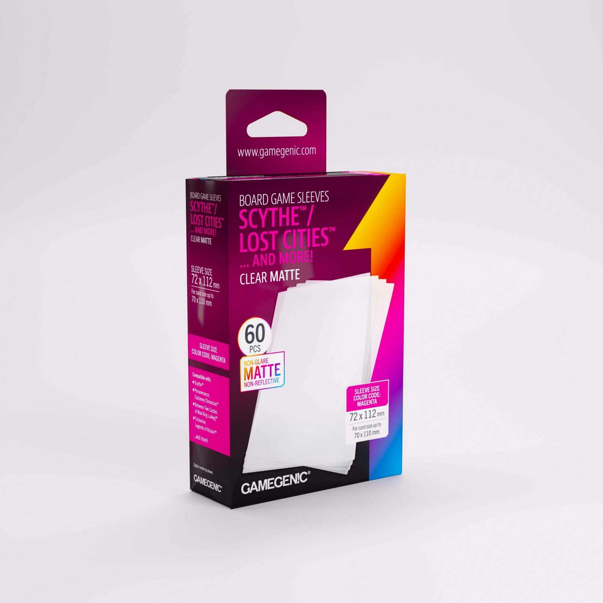 Gamegenic Board Game Sleeves Scythe Clear Matte (100 ct.)