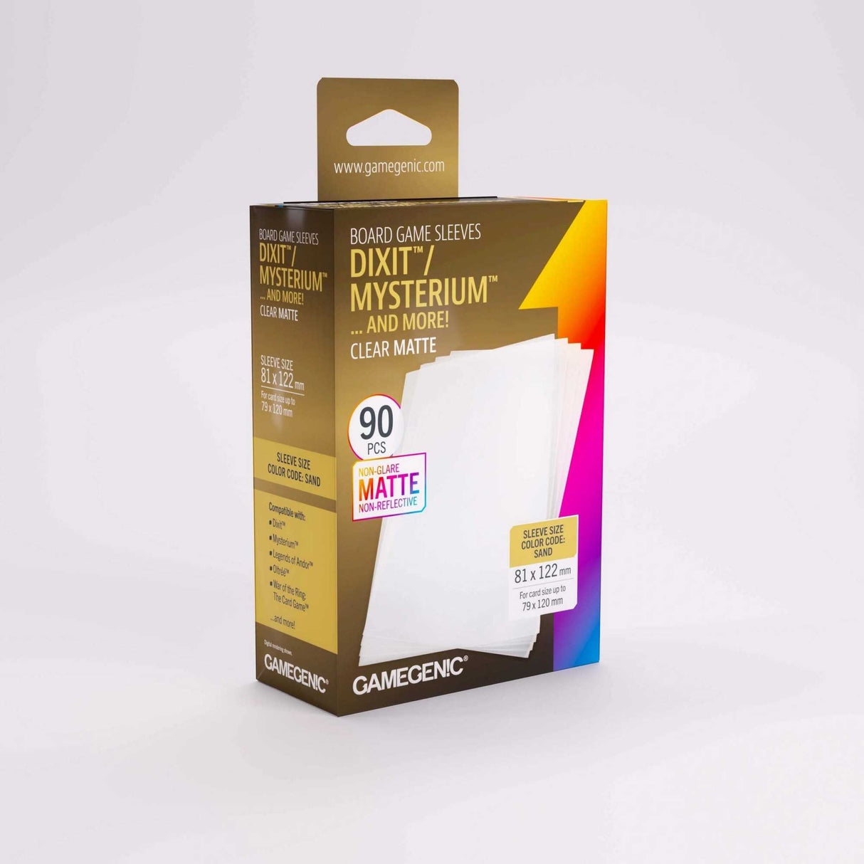 Gamegenic Board Game Sleeves Dixit Clear Matte (100 ct.)