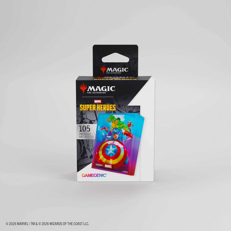 Gamegenic Magic: The Gathering Marvel Super Heroes Premium Art Sleeves - Captain America, Team Leader