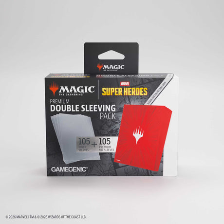 Gamegenic Magic: The Gathering Marvel Super Heroes Premium Double Sleeving Pack 100 -  Comic Burst Red