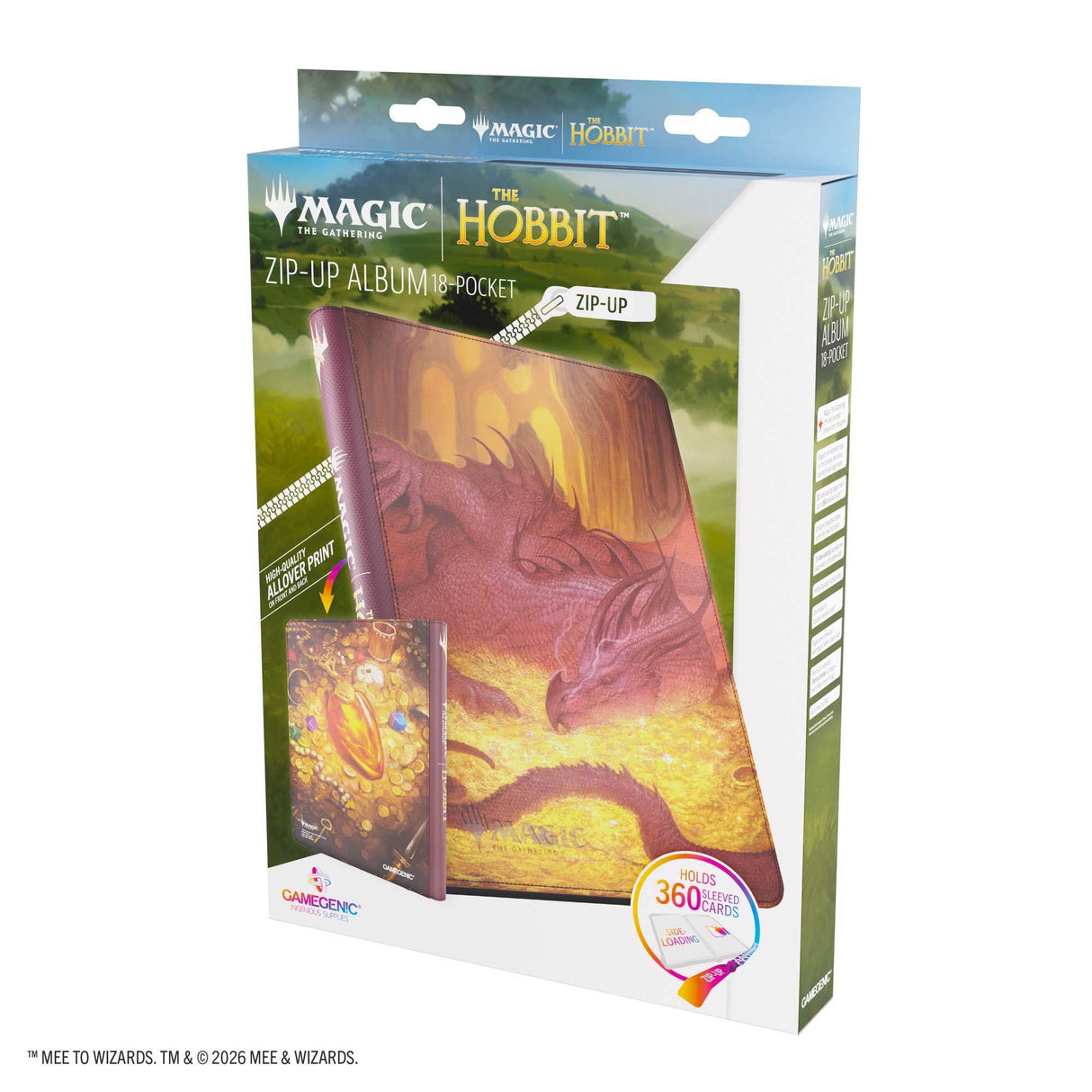 Gamegenic Magic: The Gathering The Hobbit Zip-Up Album 18-Pocket - Smaug's Mox Amber