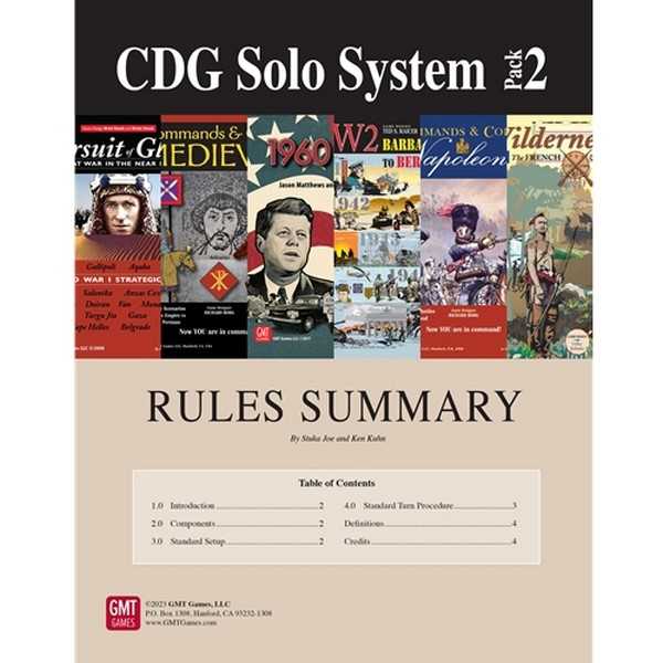 CDG Solo System Pack 2 -  GMT Games