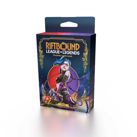 o	Riftbound: League of Legends Trading Card Game - Set 1 -Origins Champion Deck - Jinx Display