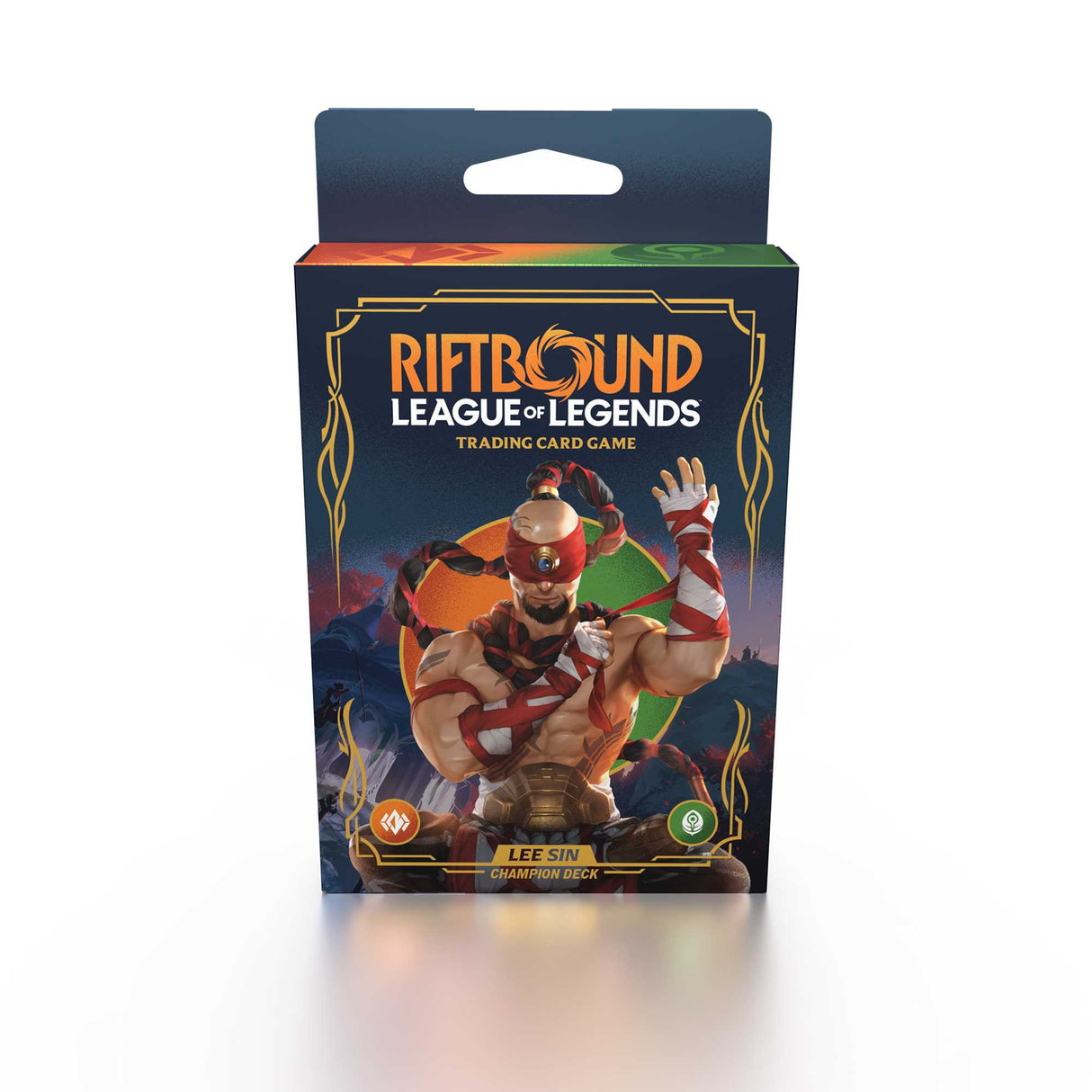 o	Riftbound: League of Legends Trading Card Game - Set 1 -Origins Champion Deck - Lee Sin Display