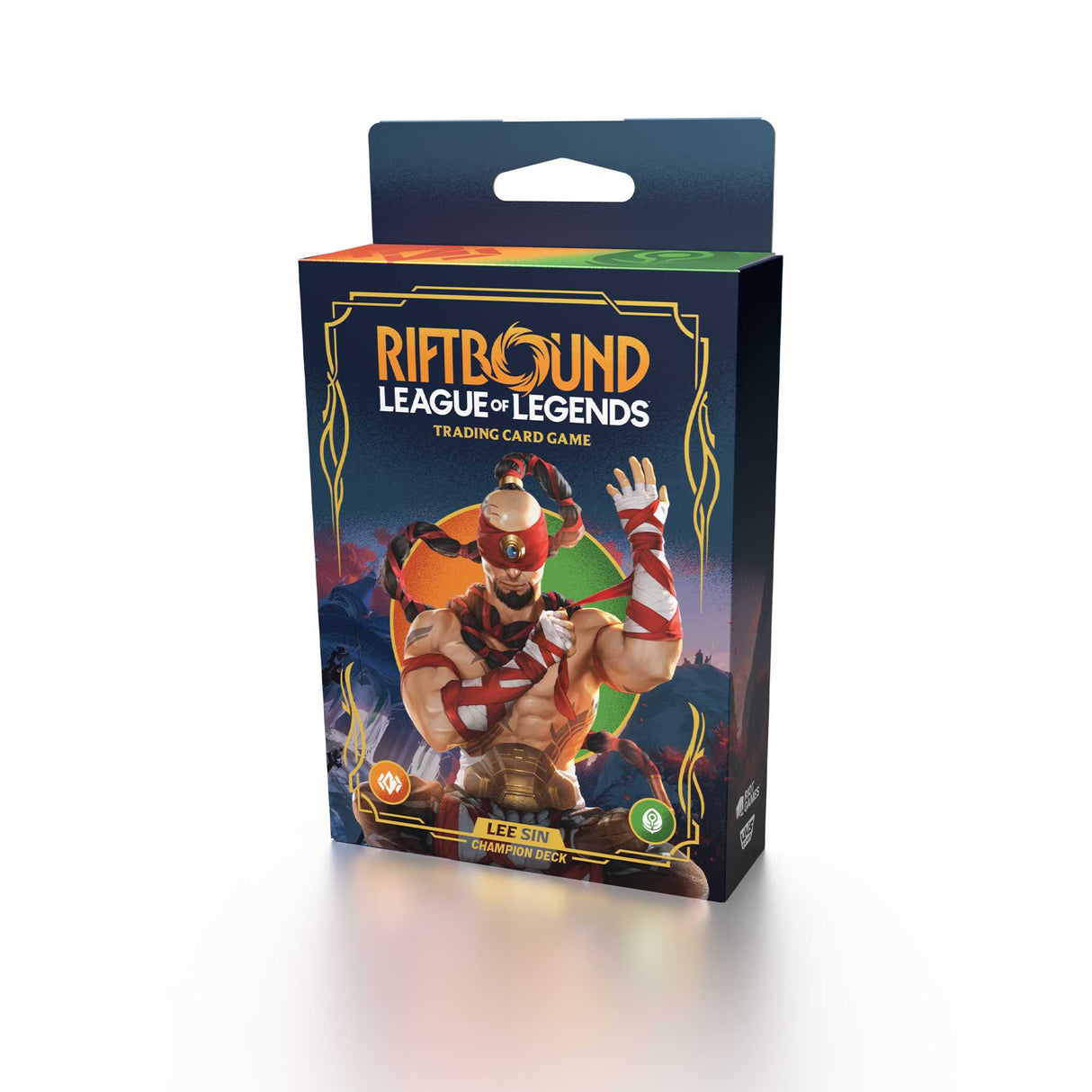 o	Riftbound: League of Legends Trading Card Game - Set 1 -Origins Champion Deck - Lee Sin Display