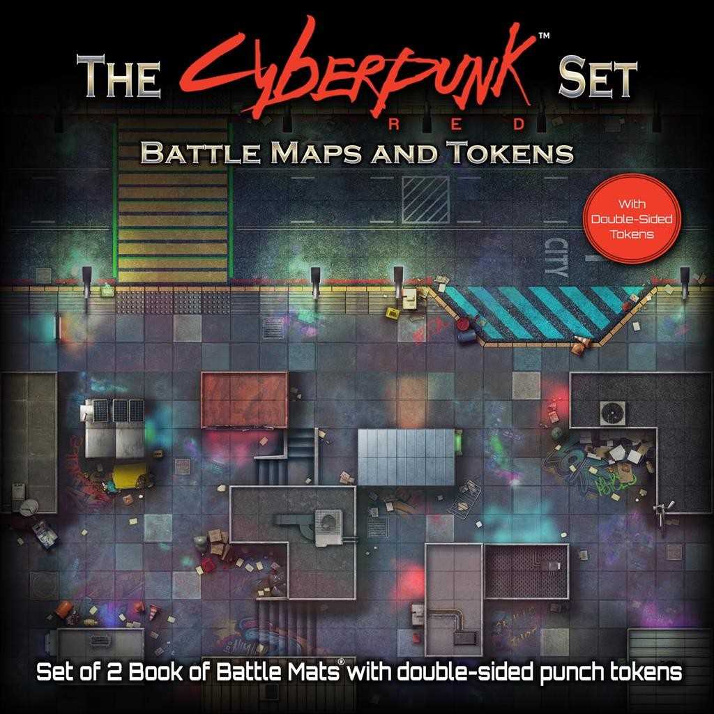 The Cyberpunk Set: Books of Battle Mats and Tokens -  Loke Battlemats