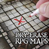 Essential RPG Battle Maps - Dungeon Set. 6 Wet/Dry Erase Battle Maps with 1 inch grid