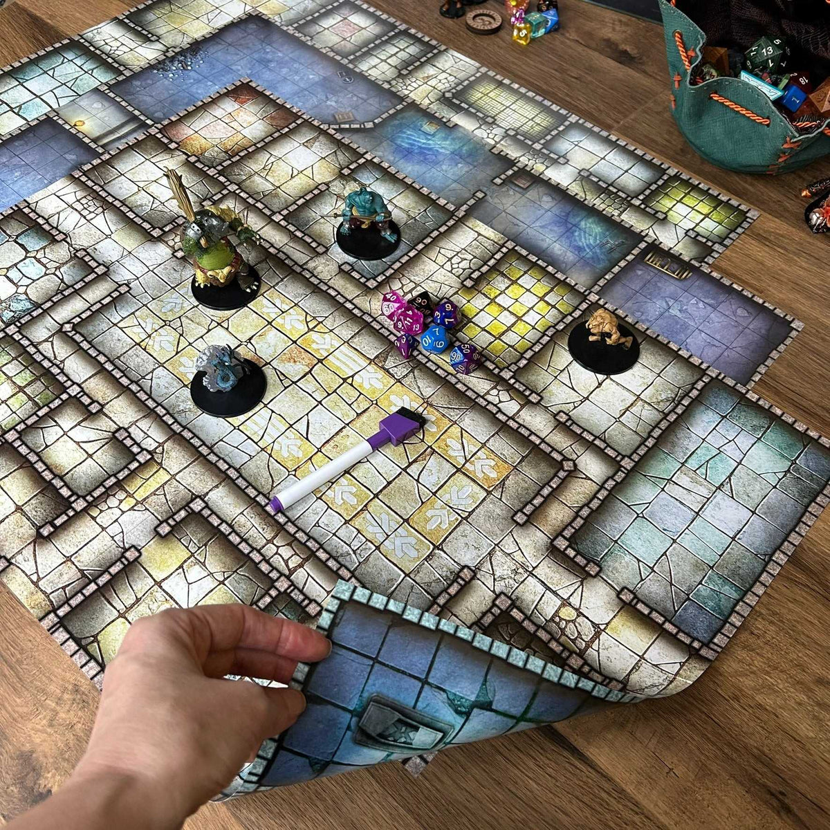 Dnd Map Set Essential RPG Battle Maps - Dungeon Set. 6 Wet/Dry Erase Battle Maps w ...