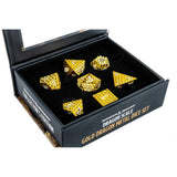D&D Dragon Scale Metal Dice Set: Gold