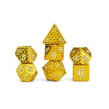 D&D Dragon Scale Metal Dice Set: Gold