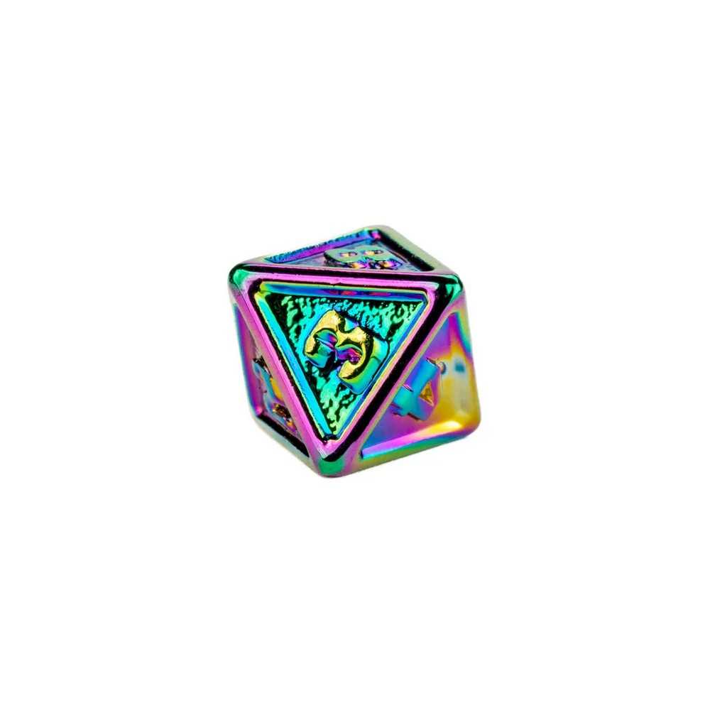 FanRoll Mystery Misfit Mini Metal Polyhedral Dice Set Display
