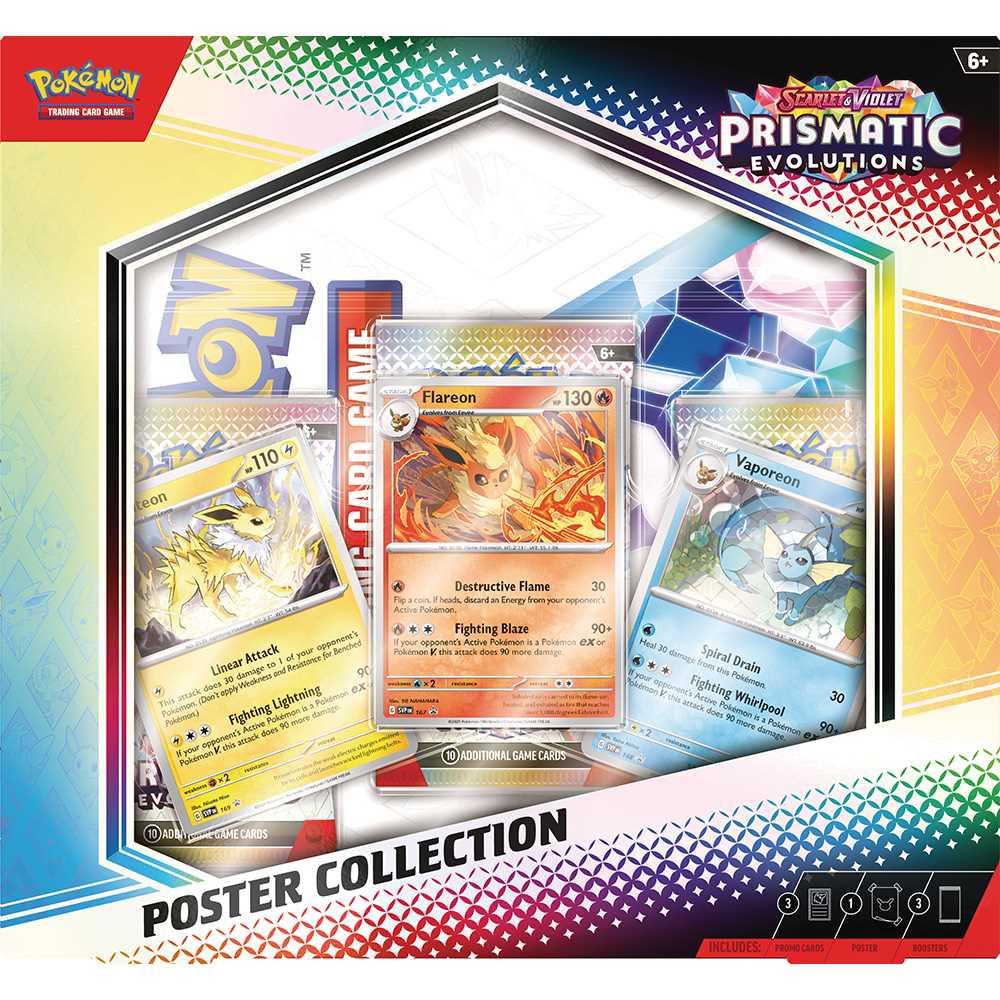 Pokmon TCG: Scarlet & Violet 8.5 - Prismatic Evolutions - Poster Coll Asmodee UK Pokmon TCG: Scarlet & Violet 8.5 - Prismatic Evolutions - Poster Coll Asmodee UK
