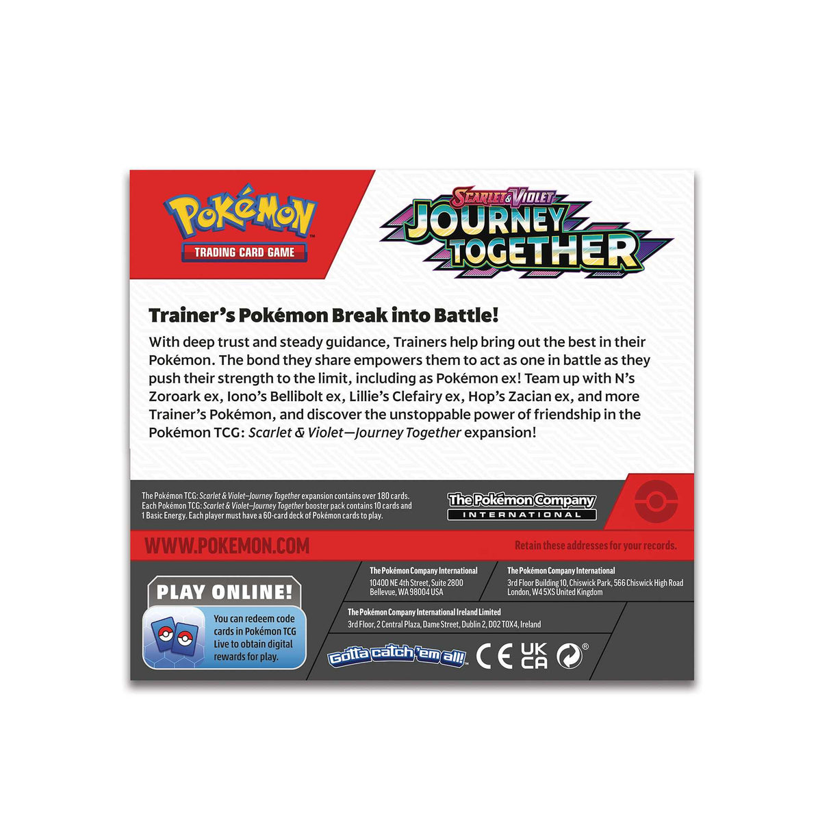 Pokmon TCG: Scarlet & Violet 9  Journey Together - Booster CDU  Asmodee  UK
