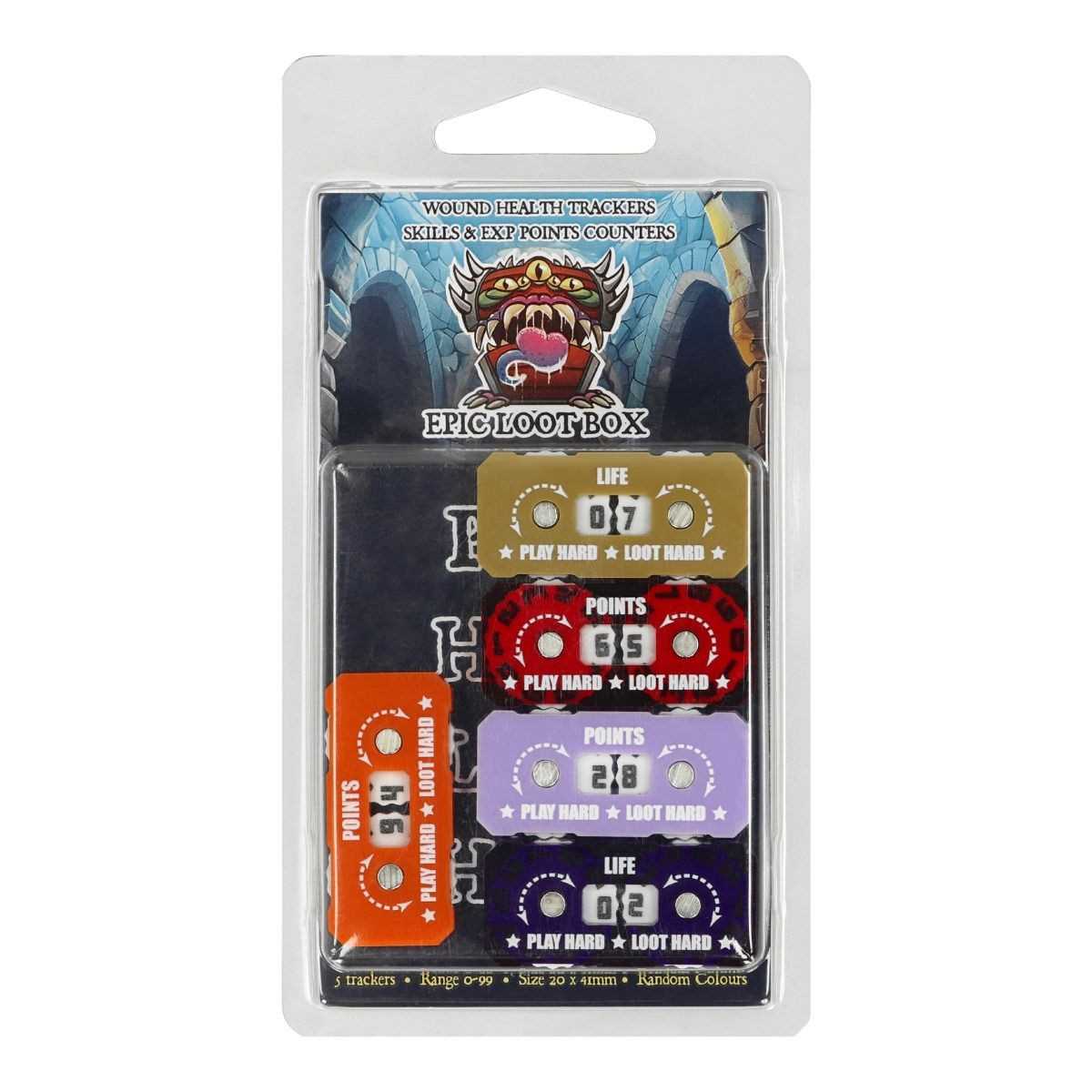 Epic Loot Box: Tracker 20x41mm, 0-99 Random Colours 5 Pack