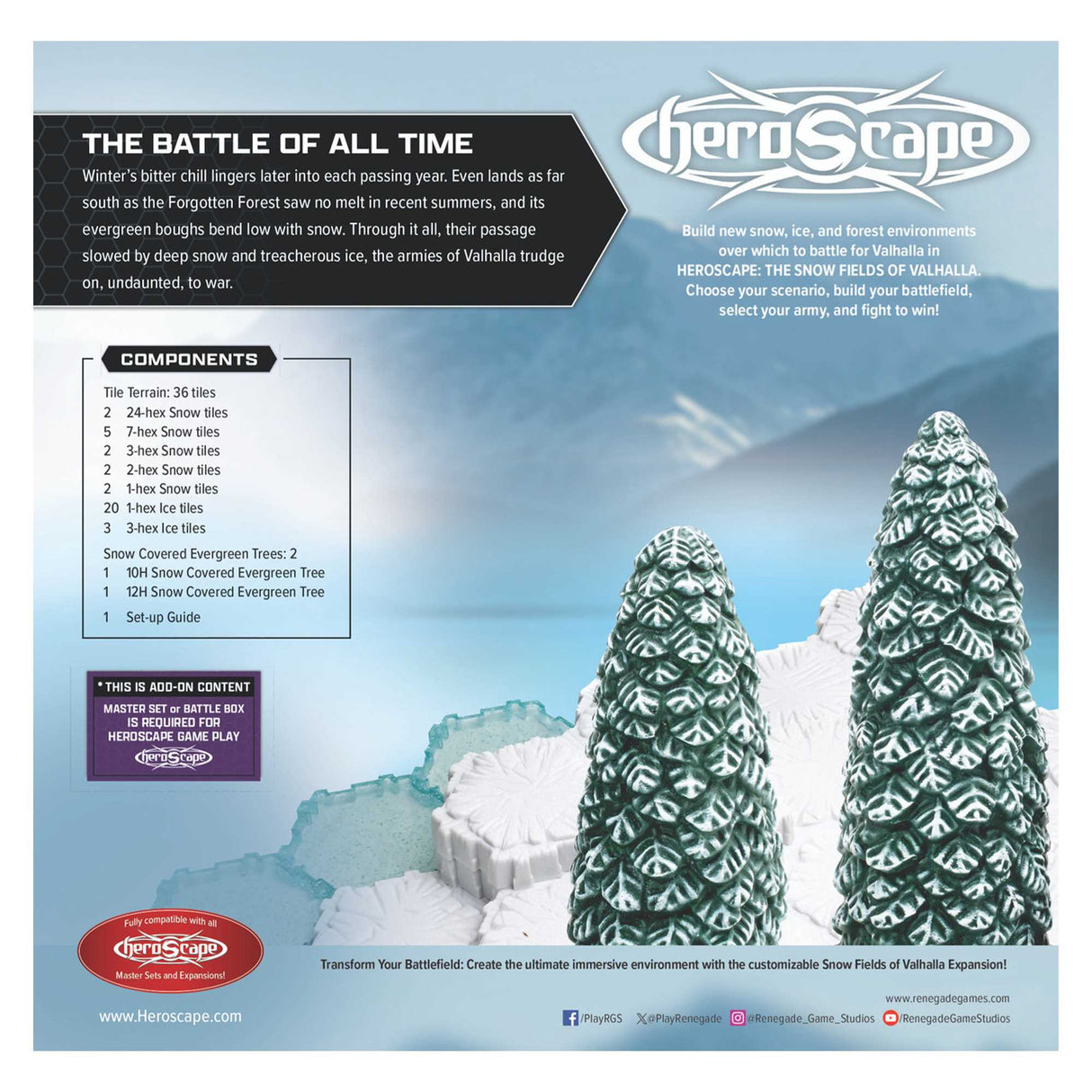 Heroscape: The Snow Fields of Valhalla Terrain Expansion
