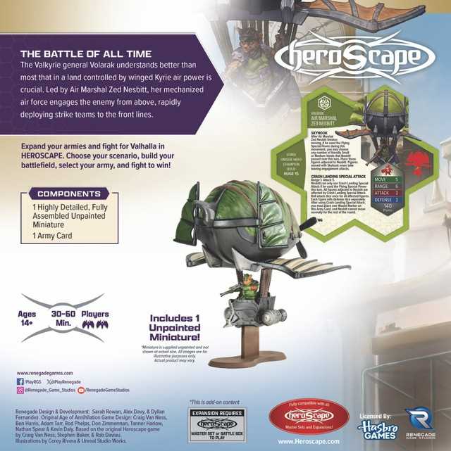 Heroscape: Air Marshal Zed Nesbitt Army Expansion