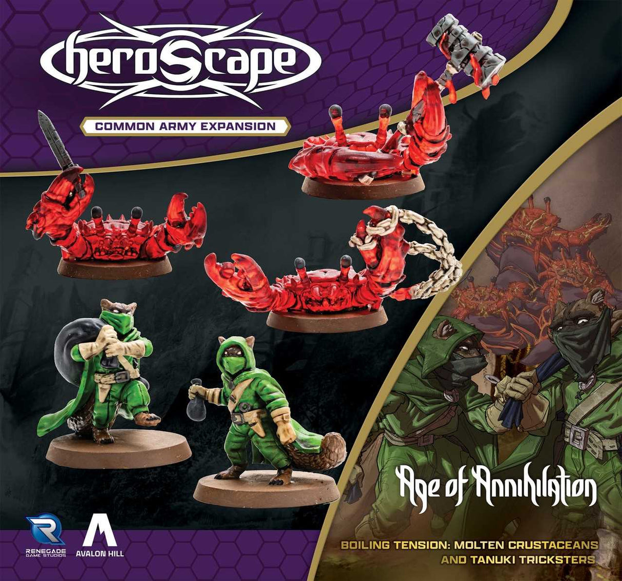 Heroscape: Molten Crustaceans and Tanuki Tricksters Army Expansion