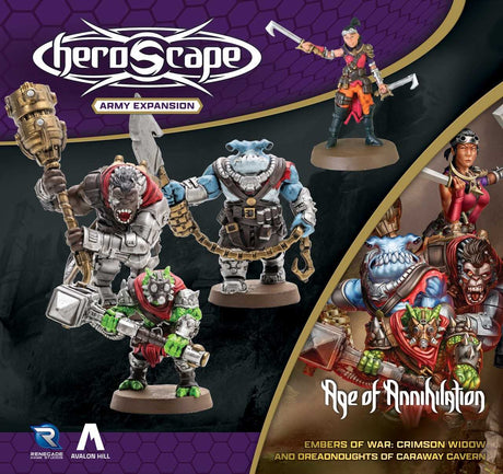 Heroscape Crimson Widow and Dreadnoughts of Caraway Cavern Army Expansion